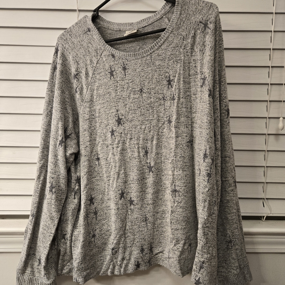 Soma Heather Gray Knit Top XXL
